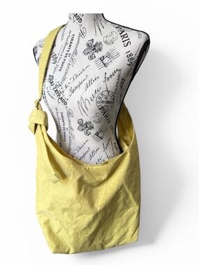BAGGU Yellow Knot-Detail Shoulder Bag
